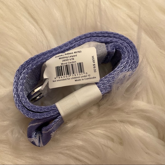 Vera Bradley Webbing Lanyard - NWT x2 - Mural Garden & Lisbon Medallion Logo - Picture 5 of 7